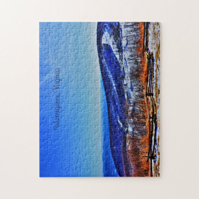 Wintergreen Virginia Mountain Ski Resort in Winter Jigsaw Puzzle (Vertical)