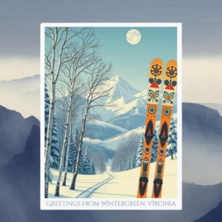Wintergreen Virginia ski resort Postcard