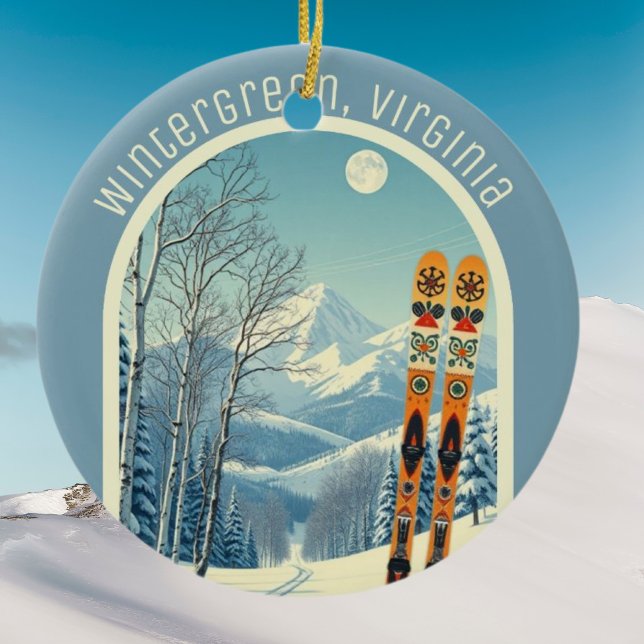 Wintergreen Virginia ski souvenir  Ceramic Tree Decoration (Creator Uploaded)