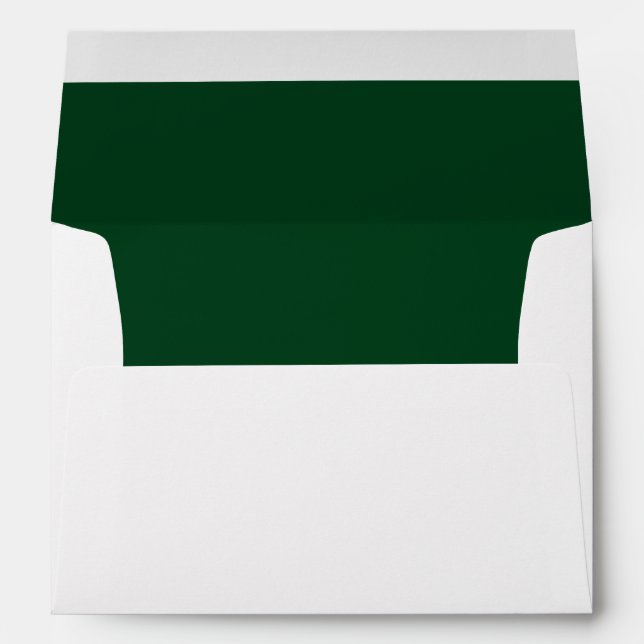 Wintergreen Wedding Elegant Modern Return Address Envelope (Back (Bottom))
