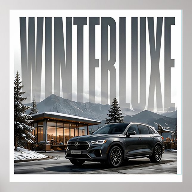 Winterluxe Luxury Alpine Editorial Poster (Front)