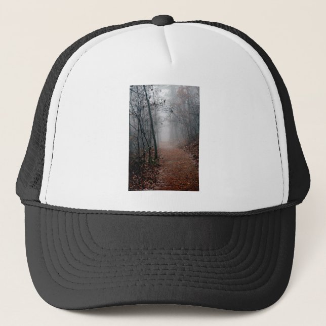 Winters Fog - No End in Sight on the Trail Gifts Trucker Hat (Front)