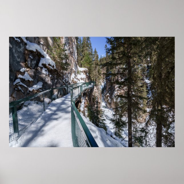 Winter's Frozen Beauty Path to Johnson Creek Upper Poster (Front)