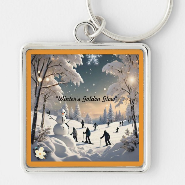 "Winter's Gentle Charm" Key Ring (Front)