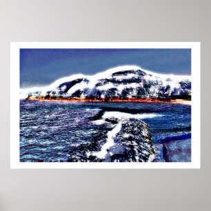 Winter's glow art poster