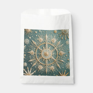 Winter's Golden Embrace: A Snowflake Serenade Favour Bags