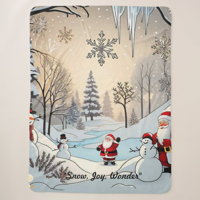 "Winter's Golden Glow" Sherpa Blanket (Front)