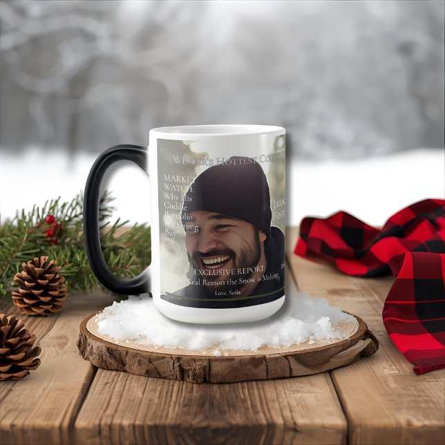 Winter's Hottest Commodity, Flirty gift for him Magic Mug (Winter's Hottest Commodity, Flirty gift for him Color Morph Mug)