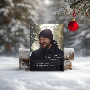 Winter's Hottest Commodity Magazine Cover Holiday Card