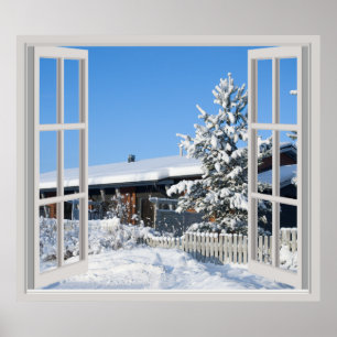 Winter's landscape poster