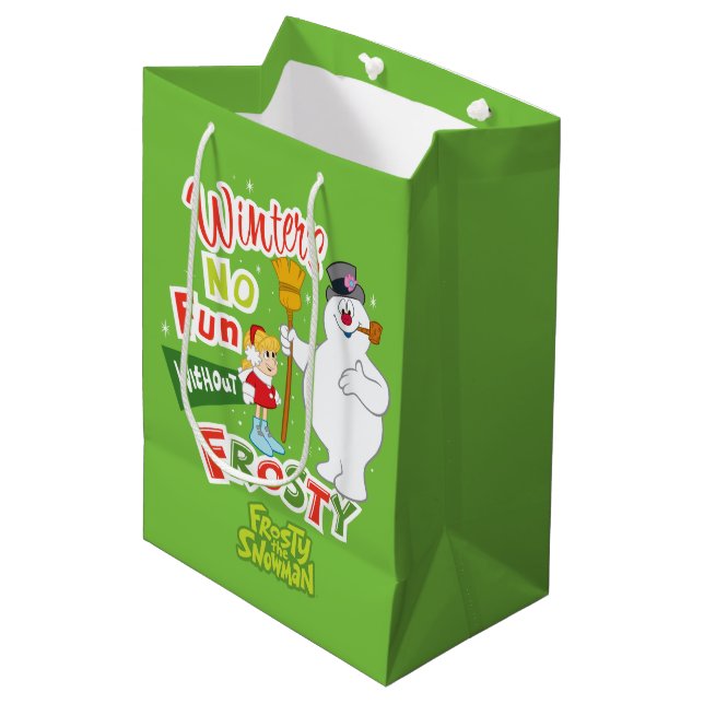 Winter's No Fun Without Frosty the Snowman™ Medium Gift Bag (Front Angled)
