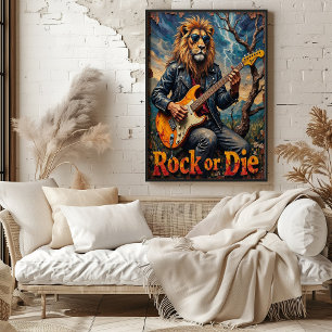 Winter's Roar: Lion's Electric Echo Poster