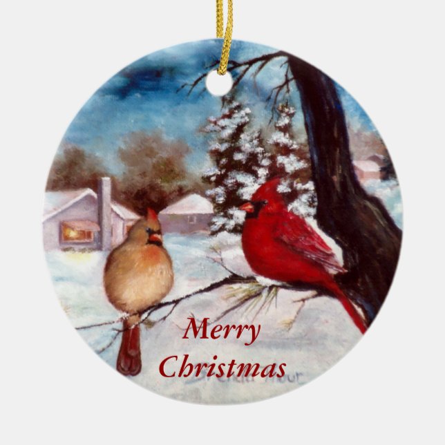 Winters Serenity Christmas Ornament (Front)