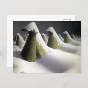 Winter's Silent Walk,January by Grant Wood Postcard