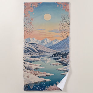Winter's Tranquility Beach Towel