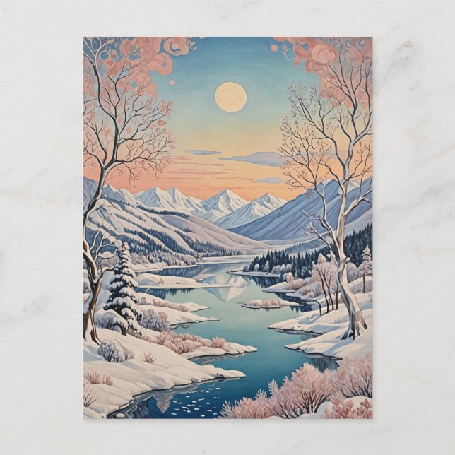 Winter's Tranquility Postcard (Front)