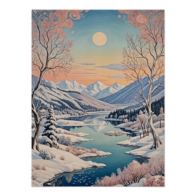 Winter's Tranquility Poster (Front)
