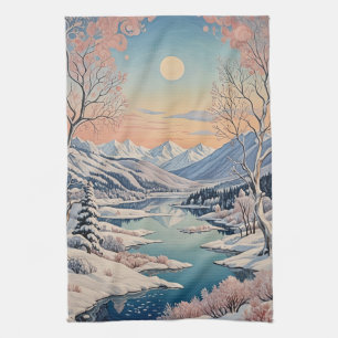 Winter's Tranquility Tea Towel