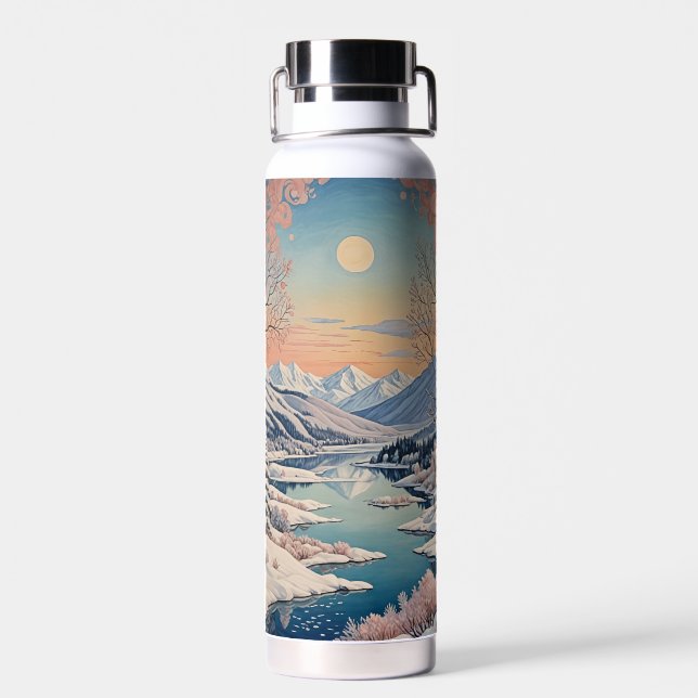 Winter's Tranquility Water Bottle (Back)