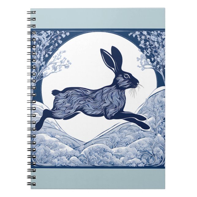 Winter's Whispers of Magical Hare Notebook (Front)