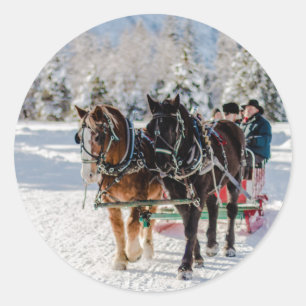 Winter's Wonderland Classic Round Sticker