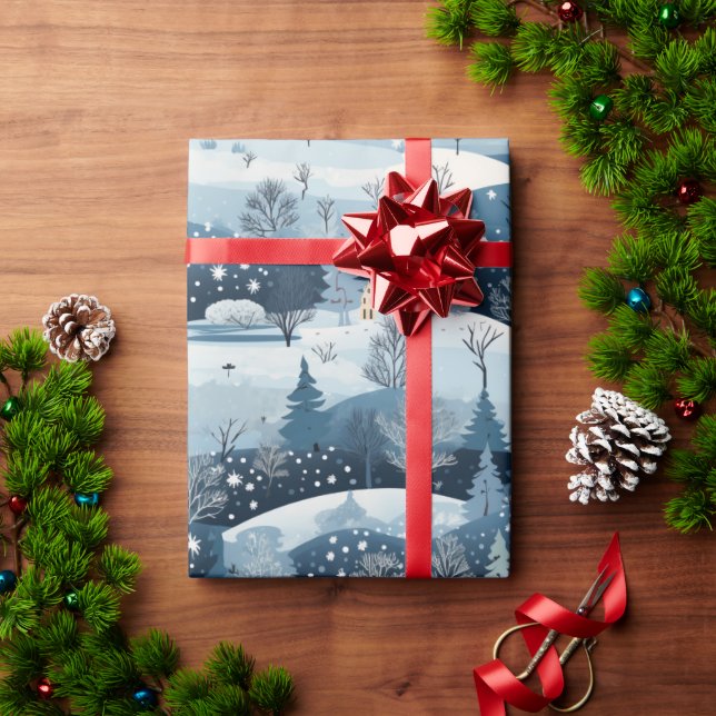 Winter's Wonderland Scene  Wrapping Paper (Holiday Gift)