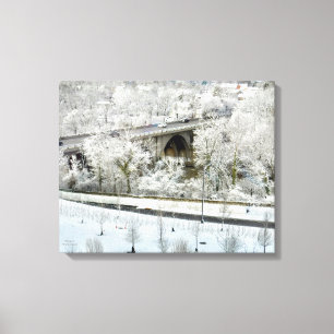 WINTERSCAPE DUBLN, OHIO CANVAS PRINT