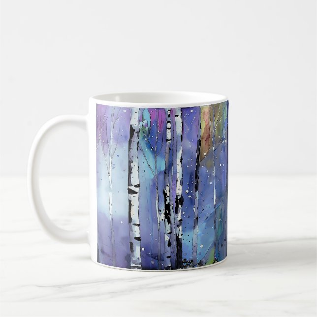 Wintersong in the Birch Woods Coffee Mug (Left)