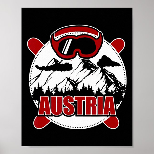 Wintersport Ski Skiing Snowboard Austria  Poster (Front)
