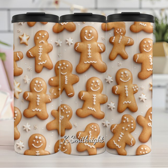 Wintertime Gingerbread Mosaic Thermal Tumbler (Creator Uploaded)