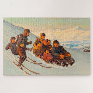 Wintertime in Greenland Rasmussen 1875 Jigsaw Puzzle