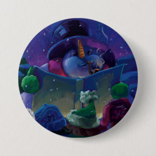 Wintertime Reading 7.5 Cm Round Badge
