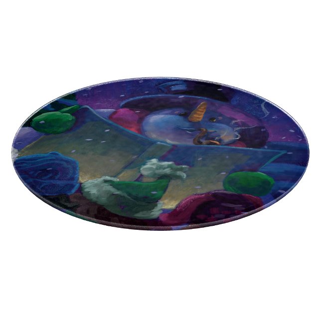 Wintertime Reading Cutting Board (Corner)