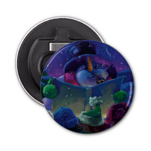 Wintertime Reading Painting Bottle Opener