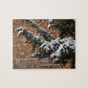Wintertime , snow on the trees jigsaw puzzle