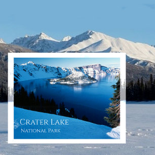 Winterview, Crater Lake National Park. Oregon Postcard