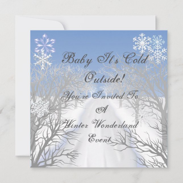 Winterwonderland Classy Invitation (Front)