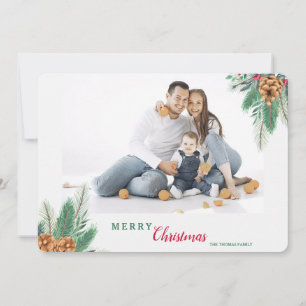 Wintery Accents Photo Holiday Card