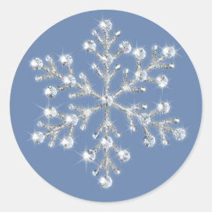 Wintery Crystal Snowflake Sticker
