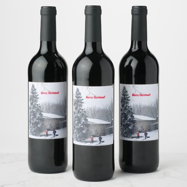 Wintery Days Deserve Reserve Wine Label (Bottles)