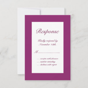 Wintery Magenta RSVP Card