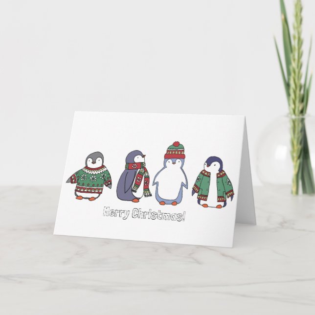 Wintery Penguins Card (Front)