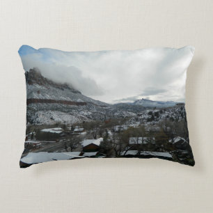 Wintery Town Decorative Cushion