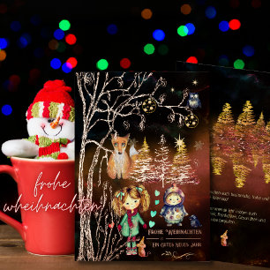 Winterzauber Frohe Weihnachtskarte 