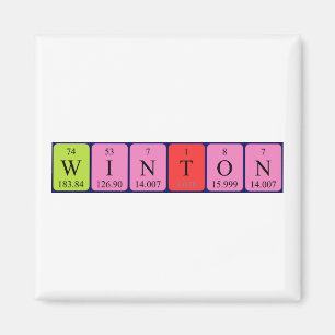 Winton periodic table name magnet
