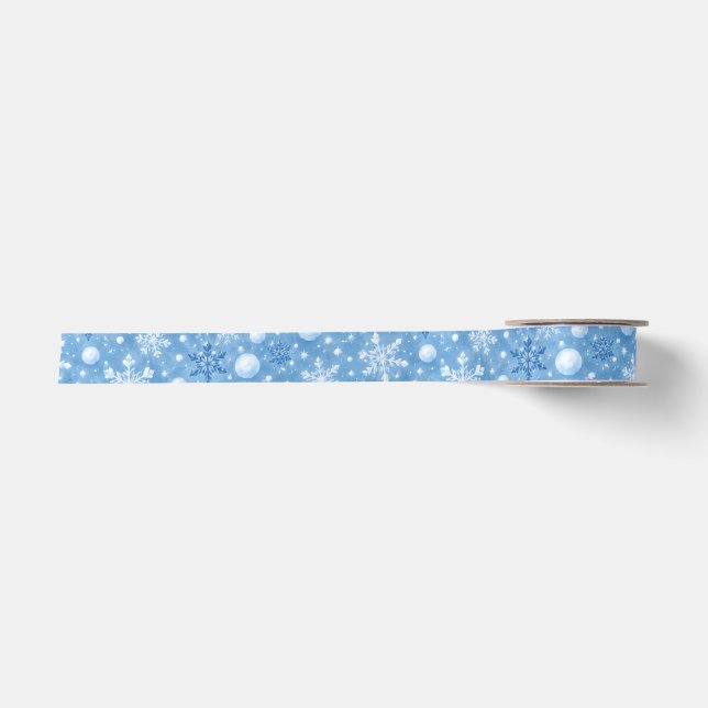 Wintry Snow Satin Ribbon (Front)