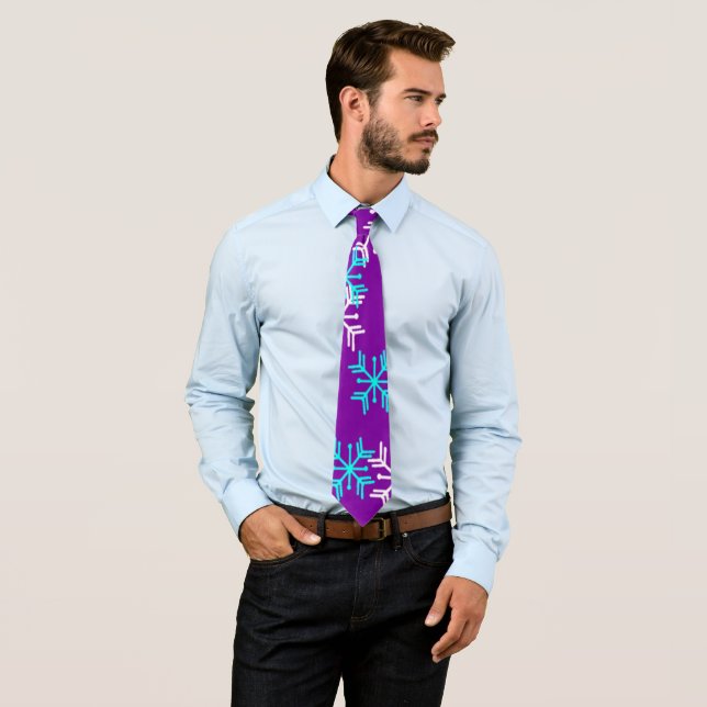 Wintry Snowflakes Neck Tie (In Situ)