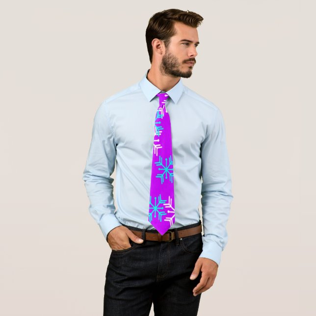 Wintry Snowflakes Tie (In Situ)