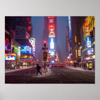 Wintry Times Square  Poster