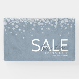 Wintry Watercolor Blue New Winter Collection Banner
